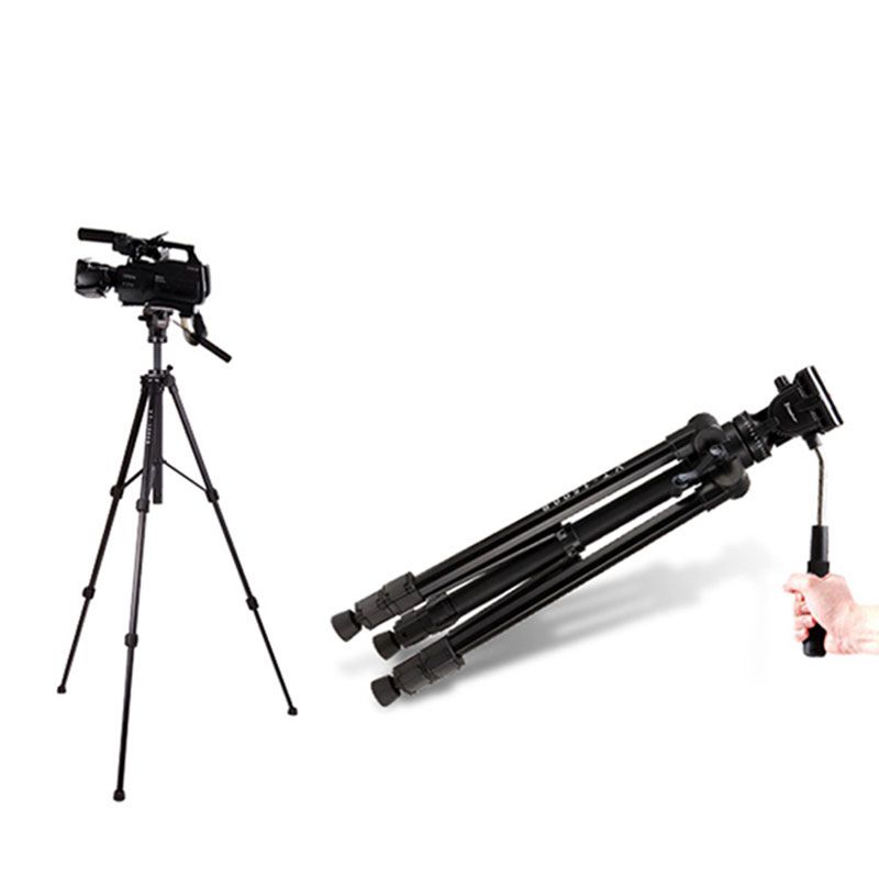 Kingjoy VT-1500 Camera reglabilă pentru picioarele trepiedului cu aparat foto reglabil cu cap de înclinare a lichidului detașabil